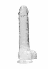 Shots Toys Shots REALROCK Realistic Dildo with Balls Transparent 22 cm