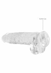 Shots Toys Shots REALROCK Realistic Dildo with Balls Transparent 22 cm