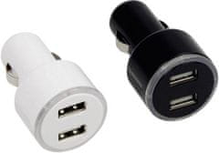 80257 Adaptér 2x USB DUO 12V černý a bílý