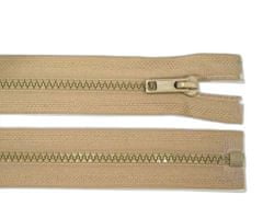 Kraftika 1ks prairie sand kostěný zip šíře 5mm délka 65cm bundový