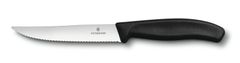 Victorinox Steak nůž, vlnkované ostří, 12 cm, černý