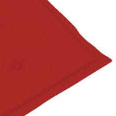 Vidaxl Poduška na polohovací židli červená (75+105) x 50 x 4 cm