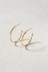 PDPAOLA Pozlacené minimalistické náušnice kruhy ze stříbra VANILLA Gold AR01-306-U