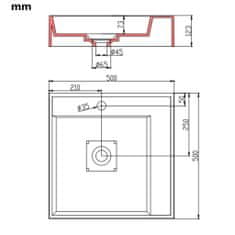 Vidaxl Umyvadlo 50 x 50 x 12,3 cm minerální/mramorový kompozit bílé