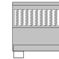 Vidaxl Postel boxspring tmavě šedá textil 180 x 200 cm