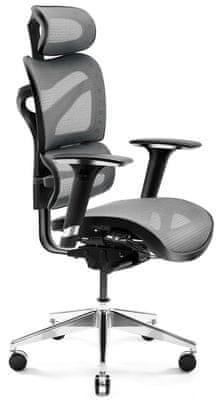 Diablo-Chairs V-Commander, černá/šedá (5902560338157) moderní design ergonomický komfort síťovina V-Mesh mechanismus pístu