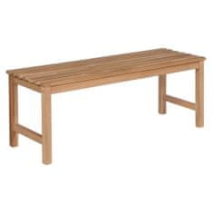 Greatstore Zahradní lavice se zelenou poduškou 120 cm masivní teak