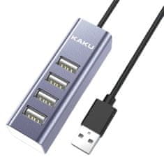 Kaku KSC-383 4x USB HUB adapter, šedý