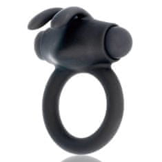 BLACK&SILVER Black and Silver AGRON Cock Ring erekční vibrační kroužek nabíjecí 3,5 cm