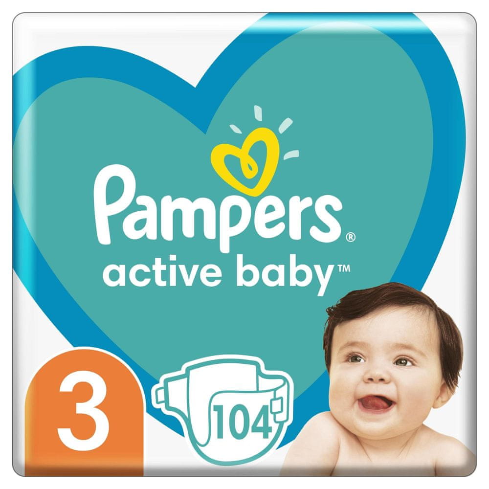 Pampers Pleny Active Baby 3 Midi (6-10 kg) Giant Pack 104 ks