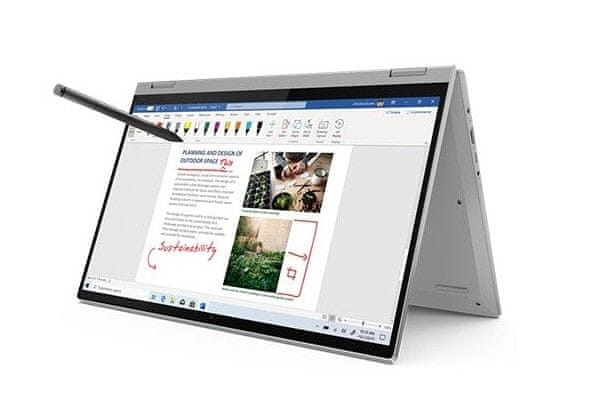 notebook a tablet v jednom zařízení lenovo ideapad flex výkonný lehký přenosný wlan bluetooth wifi ax ips displej s vysokým rozlišením široké pozorovací úhly dolby audio stereo reproduktory výkonný procesor