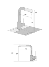 Concept Dřezová baterie se sprchou BDG4527be BÉŽOVÁ