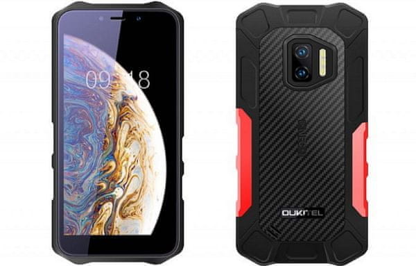 Oukitel WP12 odolný telefon IP69K IP68 vojenský standard odolnosti MIL-STD-810G vysoká kapacita baterie dlouhá výdrž duální fotoaparát NFC čtečka obličeje Bluetooth 5.0 reverzní dobíjení Gorilla Glass 3 bezrámečkový displej HD+ HDR 5Mpx přední  kamera ovládání v rukavicích