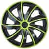 NRM Poklice QUAD BICOLOR black/green 16" sada 4ks