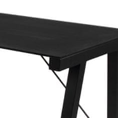 Design Scandinavia Pracovní stůl Typhoon, 125 cm, sklo, černá