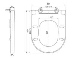 AQUALINE Dona wc sedátko, soft close, bílá (FD121)