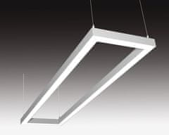 SEC SEC Stropní nebo závěsné LED svítidlo s přímým osvětlením WEGA-FRAME2-DA-DIM-DALI, 50 W, eloxovaný AL, 886 x 330 x 50 mm, 4000 K, 6640 lm 322-B-106-01-00-SP