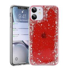 MobilPouzdra.cz Gelové třpytivé červené GLITTER STARS pouzdro na APPLE iPhone 12 Mini