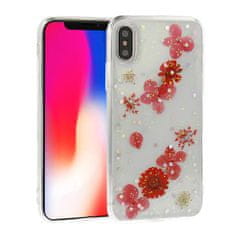 MobilPouzdra.cz Gelové červené pouzdro FLORAL GLITTER na HUAWEI P30