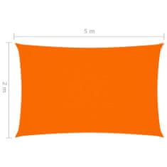 Greatstore Stínící plachta oxfordská látka obdélníková 2 x 5 m oranžová