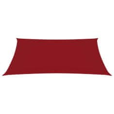 Greatstore Stínící plachta oxfordská látka obdélníková 2,5 x 4 m červená