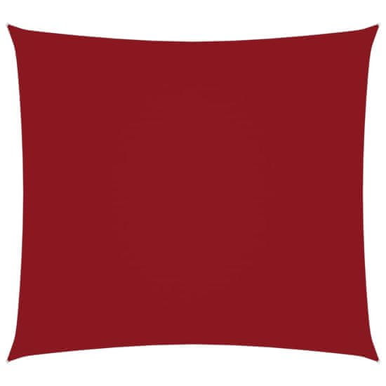 Greatstore Stínící plachta oxfordská látka čtvercová 5 x 5 m červená