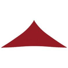 Greatstore Stínící plachta oxfordská látka trojúhelníková 6x6x6 m červená