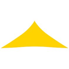 Greatstore Stínící plachta oxfordská látka trojúhelníková 5x5x5 m žlutá