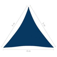 Greatstore Stínící plachta oxfordská látka trojúhelníková 4x5x5 m modrá