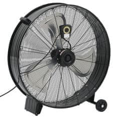 Greatstore Průmyslový bubnový ventilátor 77 cm 180 W černý