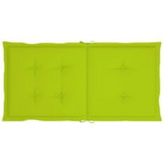 Petromila Podušky na židli nízké opěradlo 6 ks jasně zelené 100x50x3 cm