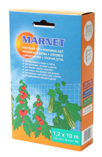 Marnet Síť podpůrná pro pěstování zeleniny a květin 1,2x10m12x12cm