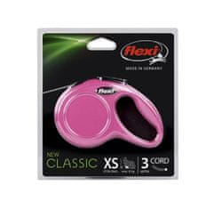 Flexi Vodítko Classic NEW XS lanko 3m/8kg růžová