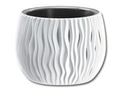 Obal na květník SANDY BOWL 2v1 plastový matný d24x16cm