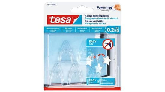 Tesa Lepicí háčky "Powerstrips 77734", transparentní