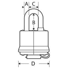 MasterLock 7804EURD Visací zámek odolný povětrnostním vlivům - 40mm