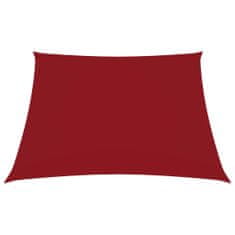 Greatstore Stínící plachta oxfordská látka čtvercová 2,5 x 2,5 m červená