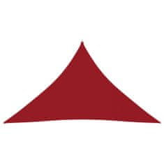 Greatstore Stínící plachta oxfordská látka trojúhelníková 5x5x6 m červená
