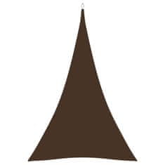 Greatstore Stínící plachta oxfordská látka trojúhelníková 4x5x5 m hnědá