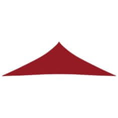 Greatstore Stínící plachta oxfordská látka trojúhelník 4x4x5,8 m červená