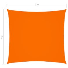 Greatstore Stínící plachta oxfordská látka čtvercová 2 x 2 m oranžová