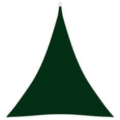 Greatstore Stínící plachta oxford trojúhelníková 4 x 5 x 5 m tmavě zelená