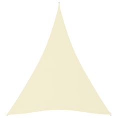 Greatstore Stínící plachta oxfordská látka trojúhelníková 4x5x5 m krémová