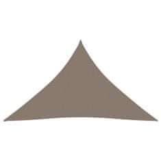 Greatstore Stínící plachta oxfordská látka trojúhelníková 4x4x4 m taupe