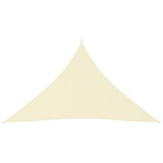 Greatstore Stínící plachta oxfordská látka trojúhelník 3x3x4,24 m krémová