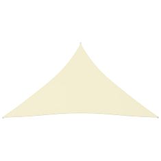 Greatstore Stínící plachta oxford trojúhelníková 4,5 x 4,5 x 4,5 m krémová