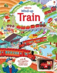 Usborne Wind-up train book with slot-together tracks