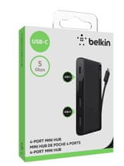 Belkin USB-C (2× USB-A 3.0, 2× USB-C), F4U090btBLK - rozbaleno