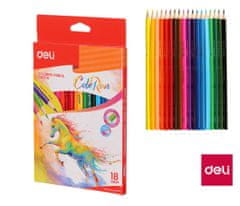 Deli stationery Pastelky DELI trojhranné ColoRun 18 barev EC00310