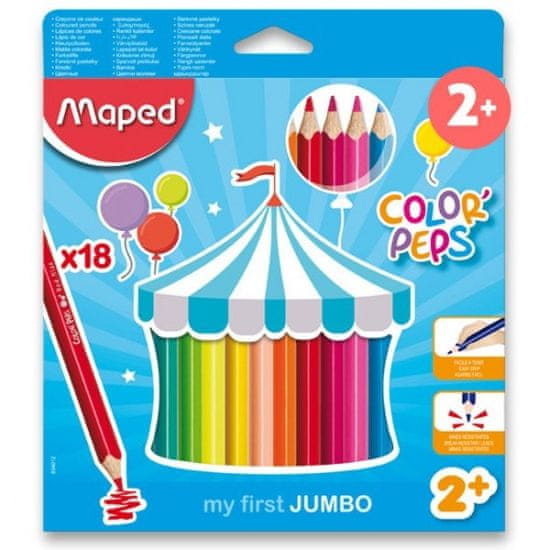 Maped Pastelky Color Peps Jumbo 18 barev